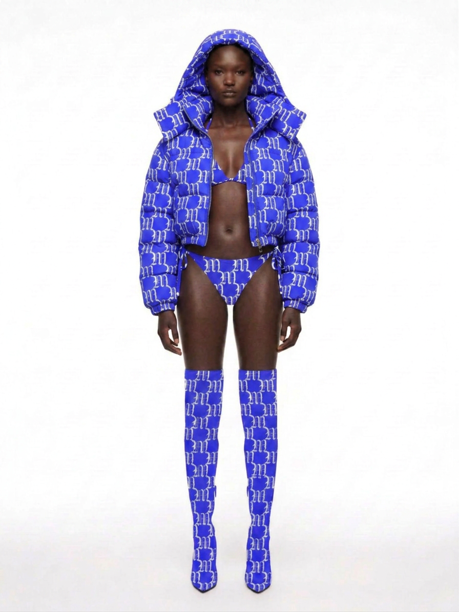 M96 M MONOGRAM JACQUARD PUFFER COAT