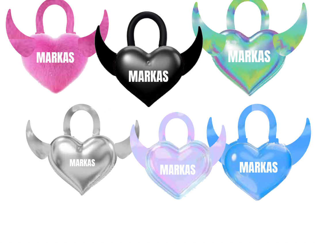 PADLOCK HEART SHAPE BAG