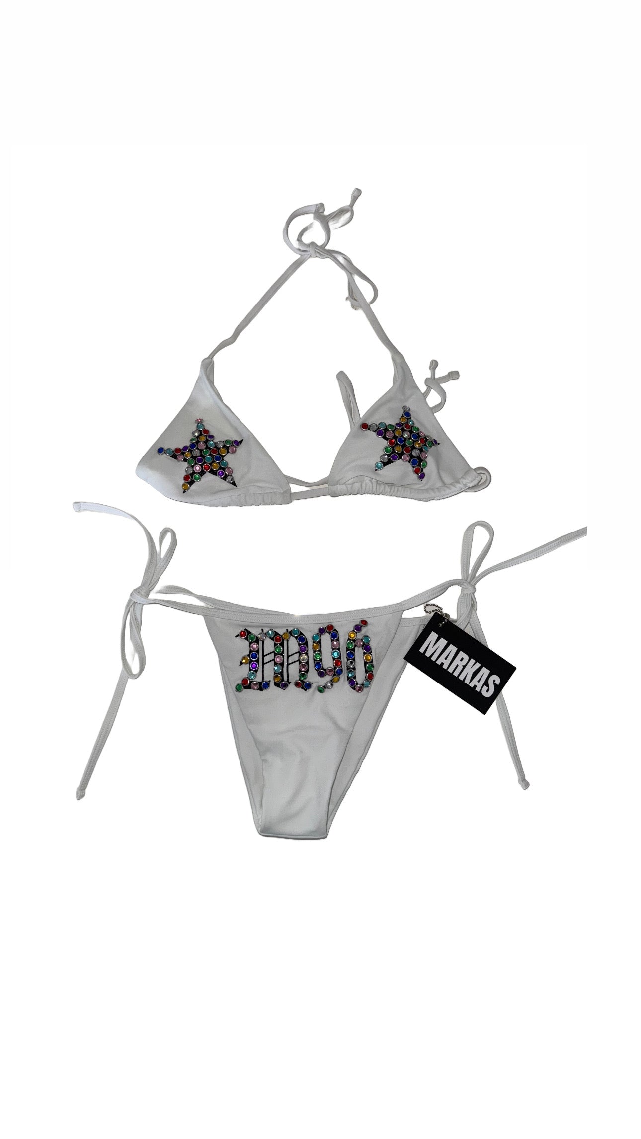 Rhinestone studs Bikini star