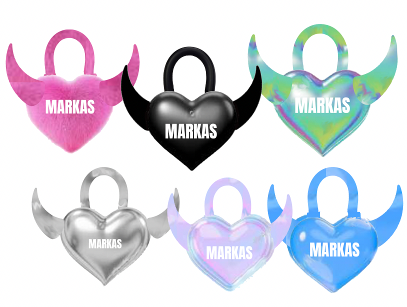 PADLOCK HEART SHAPE BAG