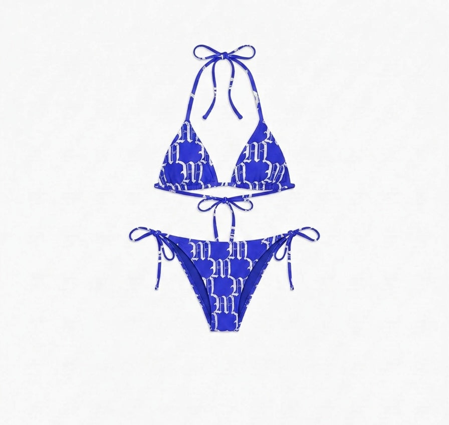SS27 BLUE M MONOGRAM BIKINI