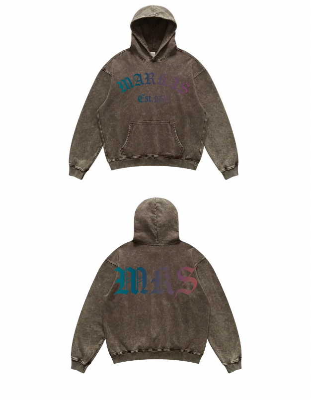MARKAS EST.1996 DENIM RAINBOW HOODIE