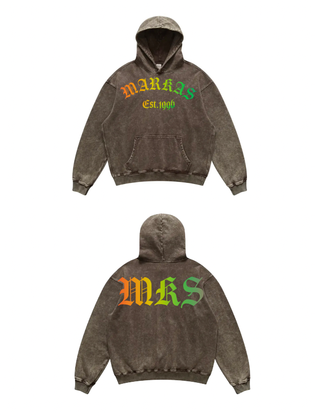 MARKAS EST.1996 DENIM RAINBOW HOODIE