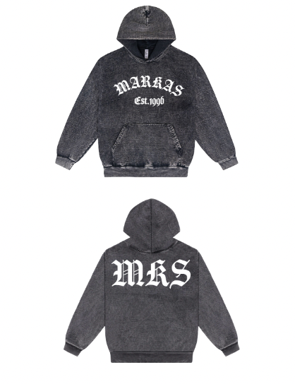 MARKAS EST.1996 HOODIE WHITE LETTERS