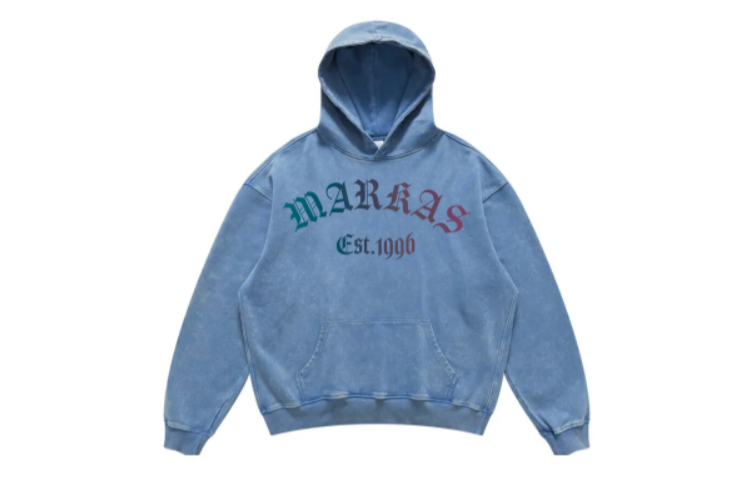 MARKAS EST.1996 DENIM RAINBOW HOODIE