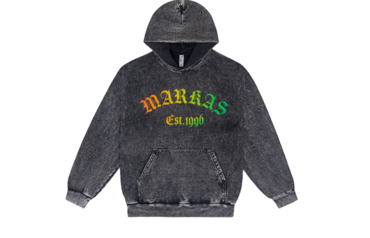 MARKAS EST.1996 DENIM RAINBOW HOODIE