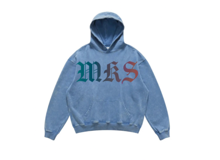 MKS DENIM RAINBOW HOODIE