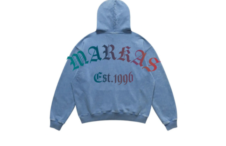 MKS DENIM RAINBOW HOODIE