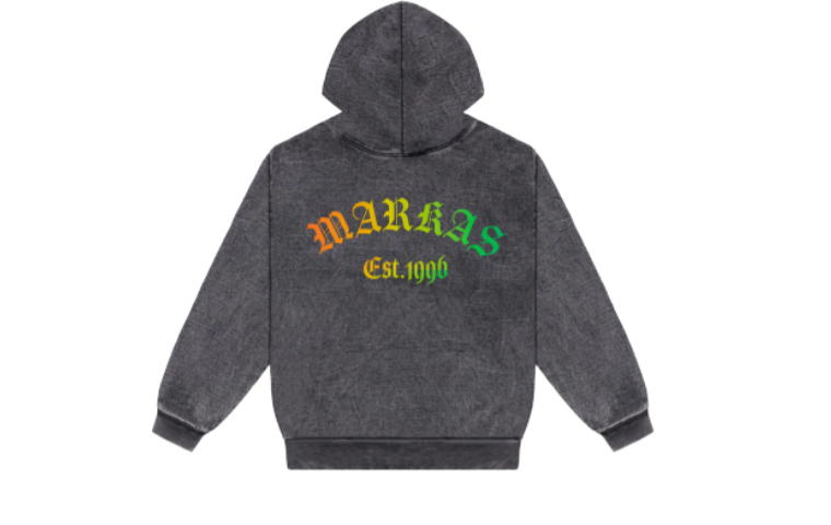 MKS DENIM RAINBOW HOODIE