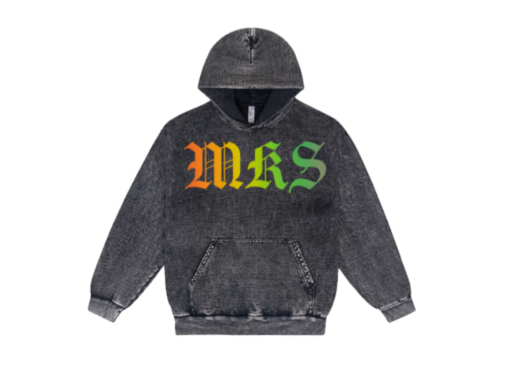 MKS DENIM RAINBOW HOODIE