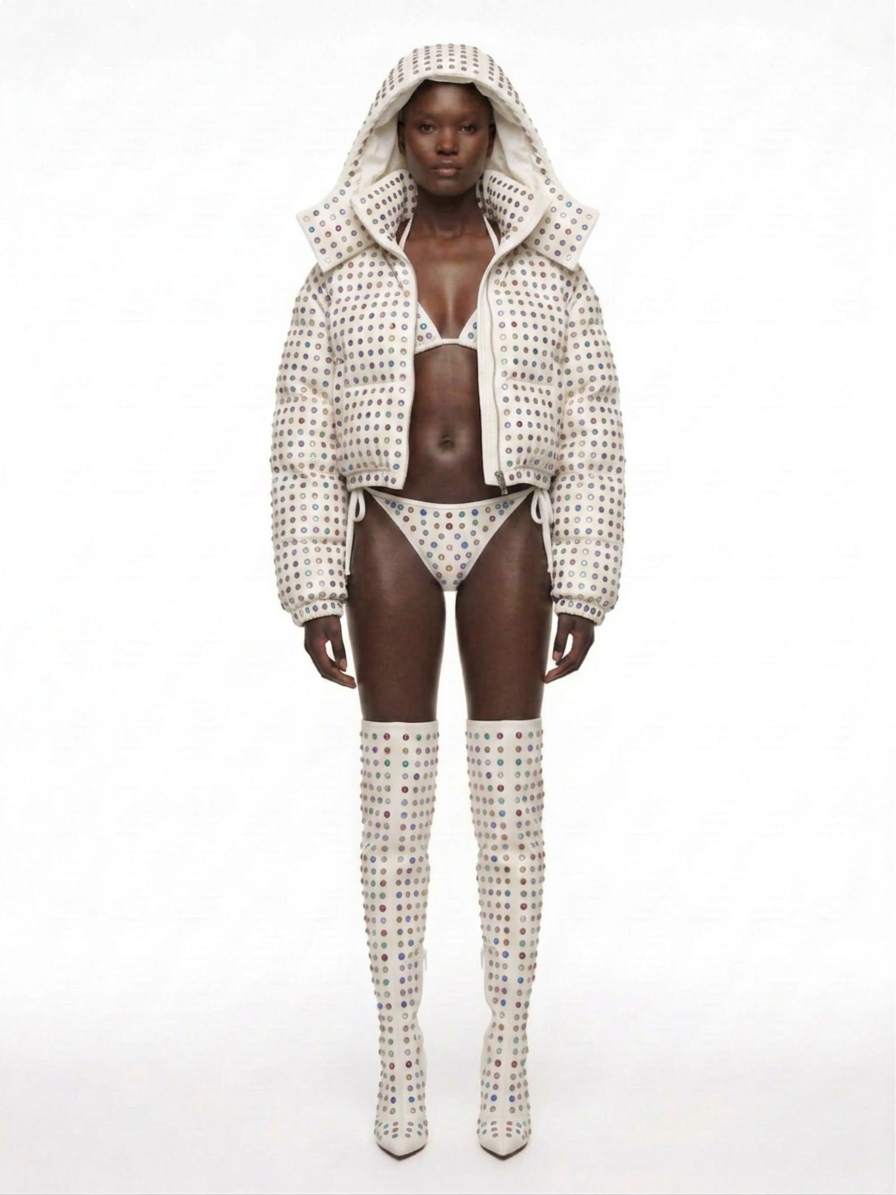 SS27 M96 WHITE STUDDED BIKINI SET