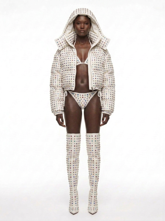 SS27 M96 WHITE STUDDED BIKINI SET
