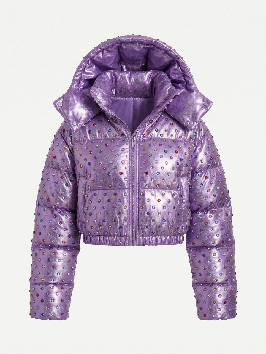 M96 STUDDED PUFFER COAT