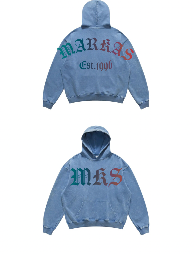 MKS DENIM RAINBOW HOODIE