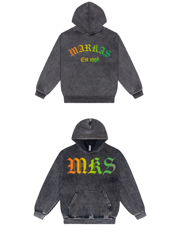 MKS DENIM RAINBOW HOODIE