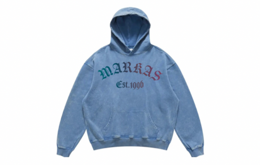 MARKAS EST.1996 DENIM RAINBOW HOODIE