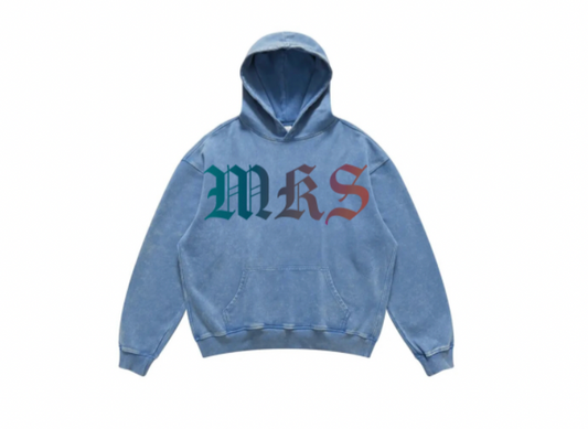 MKS DENIM RAINBOW HOODIE